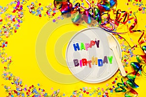 Happy Birthday, Party or Carnival background or Party concept wi