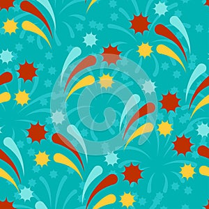 Happy Birthday party seamless pattern with