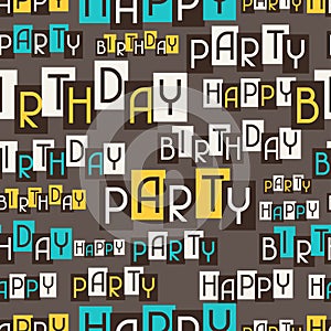 Happy Birthday party seamless pattern