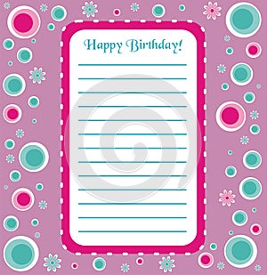 Happy Birthday Retro Invitation