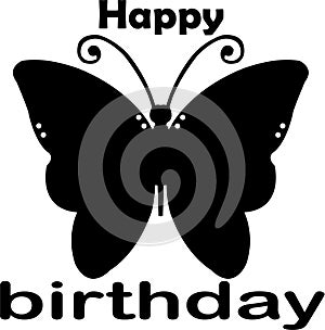 Happy birthday text file jpeg with svg