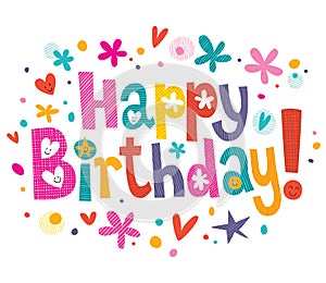 Happy Birthday text