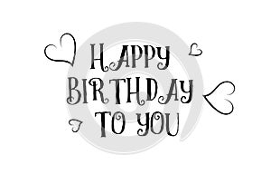 happy birthday to you love quote logo greeting card poster design