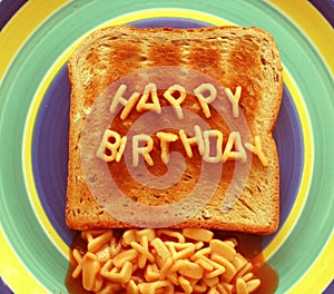 Happy birthday toast