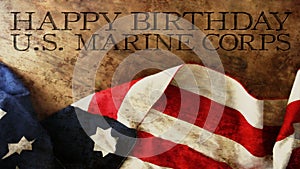 Happy Birthday US Marine Corps Wood photo