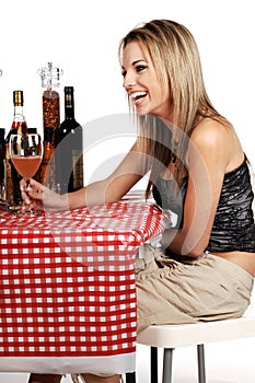 Happy Bistro Woman photo