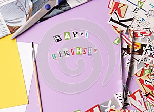 Happy bithday - ransom note style