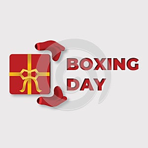 Happy Boxing Day , Backgroud Vector Gift Merry Chrismas