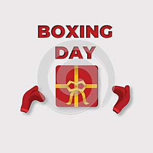 Happy Boxing Day , Backgroud Vector Gift Merry Chrismas