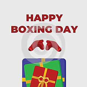 Happy Boxing Day , Backgroud Vector Gift Merry Chrismas