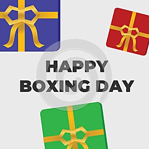 Happy Boxing Day , Backgroud Vector Gift Merry Chrismas