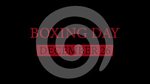 Happy Boxing Day beautiful text illustration design