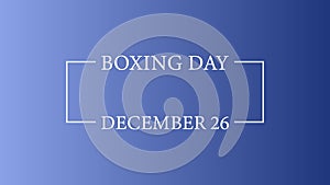 Happy Boxing Day beautiful text illustration design