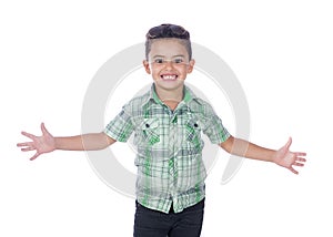 Happy Boy With Open Arms