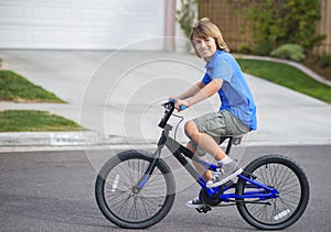 Happy Boy Riding Bike