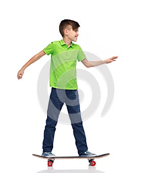 Happy boy with skateboard