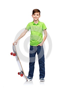 Happy boy with skateboard