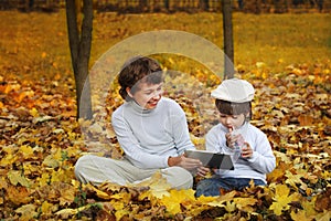 Happy boys in the park