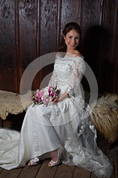 Happy bridal portrait