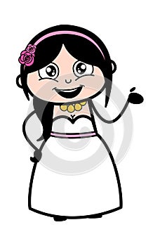 Happy Bride Cartoon Illustration