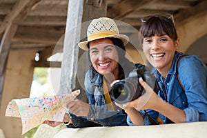 happy brightful positive moments two stylish girls