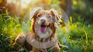 The happy brown dog.AI generated image