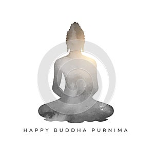 happy buddha purnima holiday card for spiritual peace