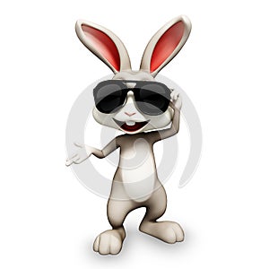 Happy bunny with sunglass