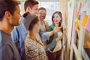 Happy business team in a meeting