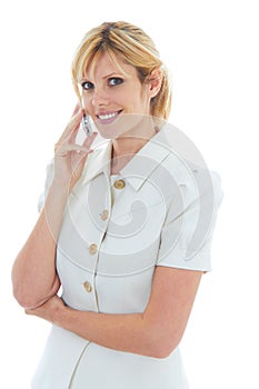 Happy Business Woman On Phone