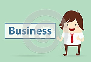 Happy businessman with business content, business concept