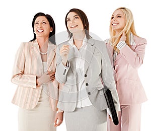 Happy businesswomen