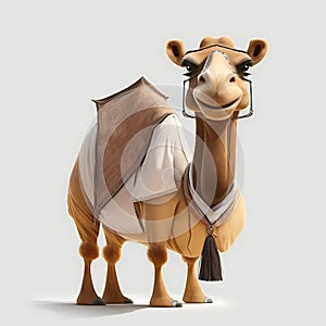 Happy Camel Businessman. Generative AI