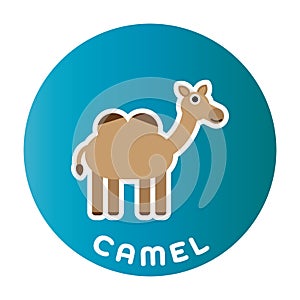 Happy Camel childlike cartoon character