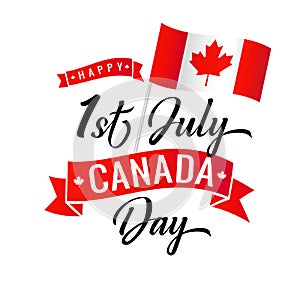 Happy Canada Day 1st July Illustration