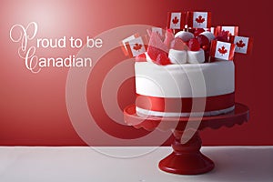 Happy Canada Day celebration cake