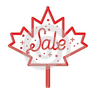 Happy Canada Day hand drawn typography design. Lettering illustration. Perfect for advertising, poster, announcement, invitation o