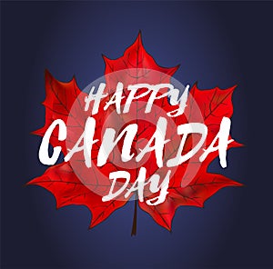 Happy Canada Day holiday celebrate card