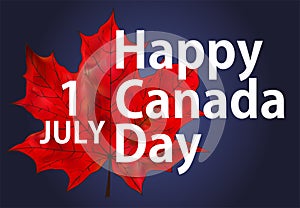 Happy Canada Day holiday celebrate card