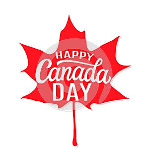 Happy Canada day lettering