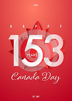 Happy Canada Day poster.