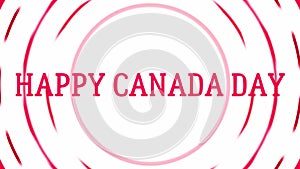 Happy Canada day Slogan animation video