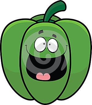 Happy Cartoon Bell Pepper