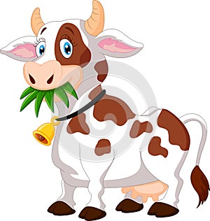 Happy cartoon cow