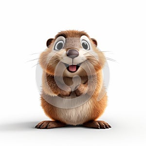 Happy Cartoon Ground Squirrel 4k Photo In Artgerm Style