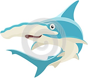 Happy Cartoon Hammerhead Shark