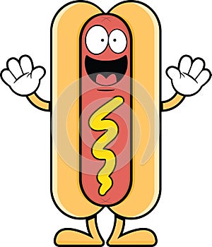 Happy Cartoon Hot Dog