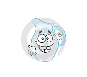 Happy cartoon illustration of Milk jug
