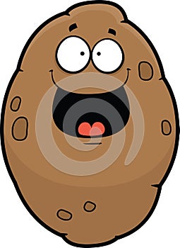 Happy Cartoon Potato