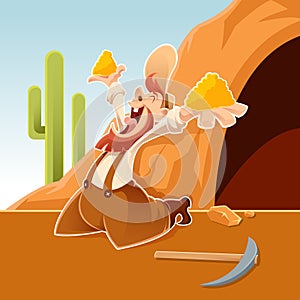 Happy cartoon Prospector